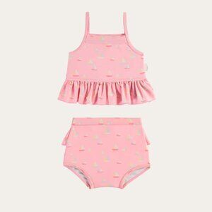 NWOT - Pale pink sailboat two-pieces swim 12-18 month